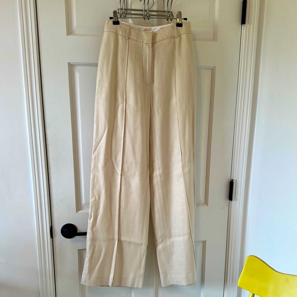 Adam Lippes
Cream Wide-Leg Trousers